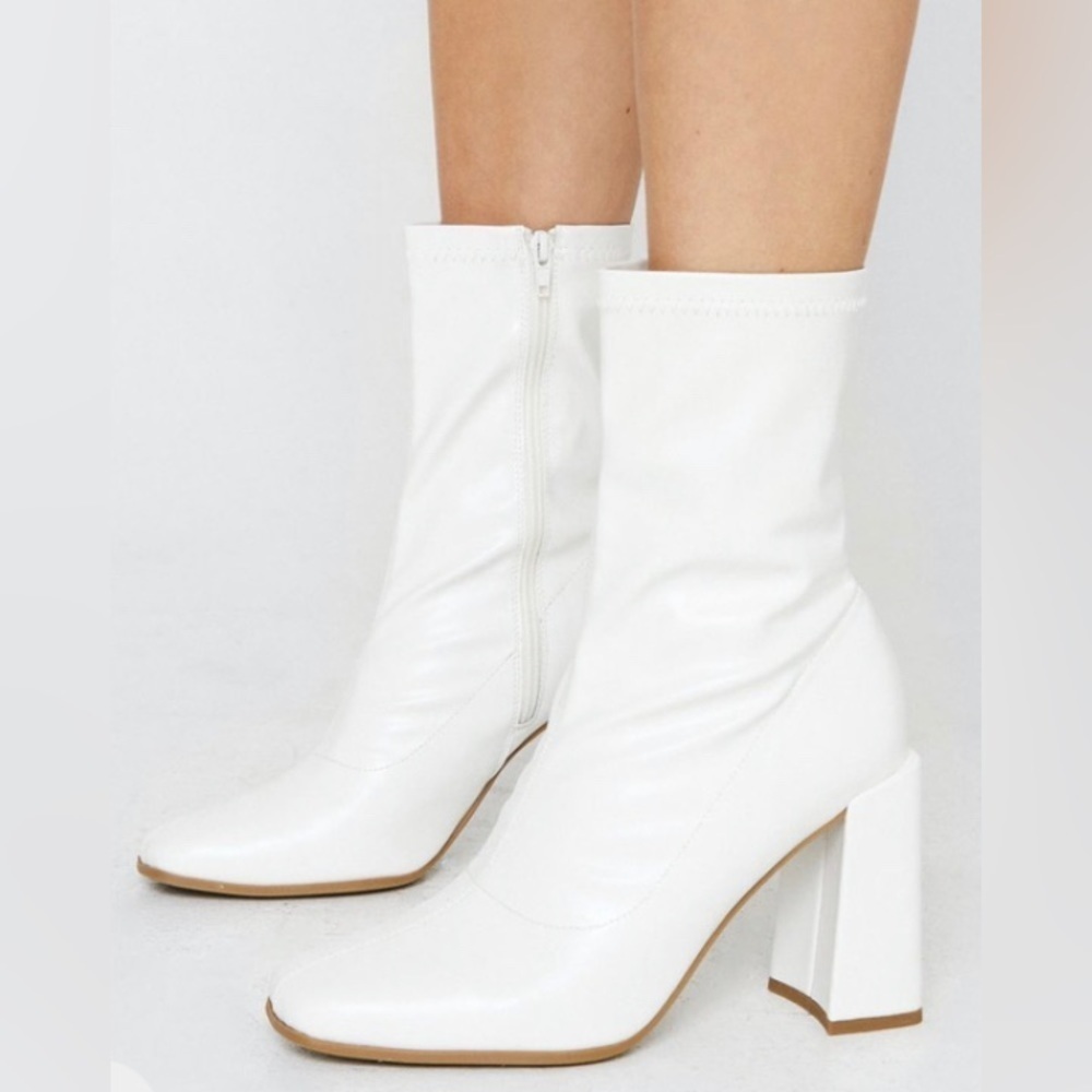 Nasty Gal  - 🎉NEW- HOST PICK 🎉 Womens Ankle Sock Boots In Faux Leather